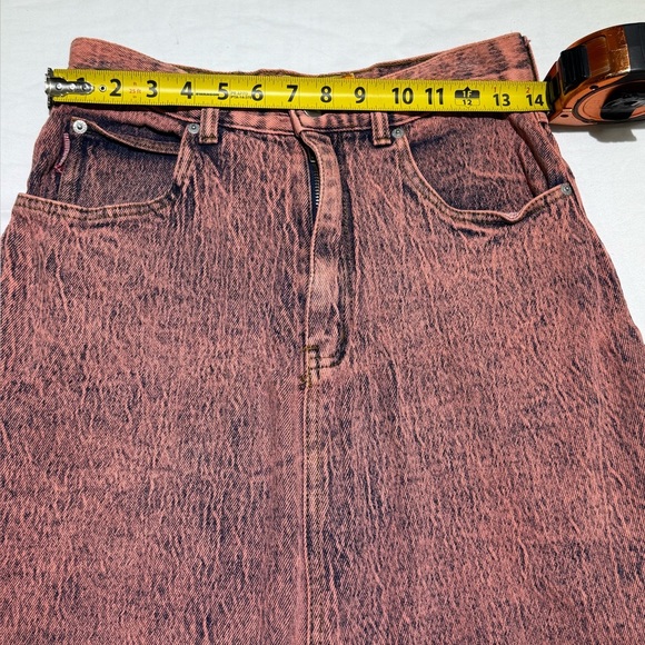 Denim acid washed Pink Skirt - Picture 7 of 8